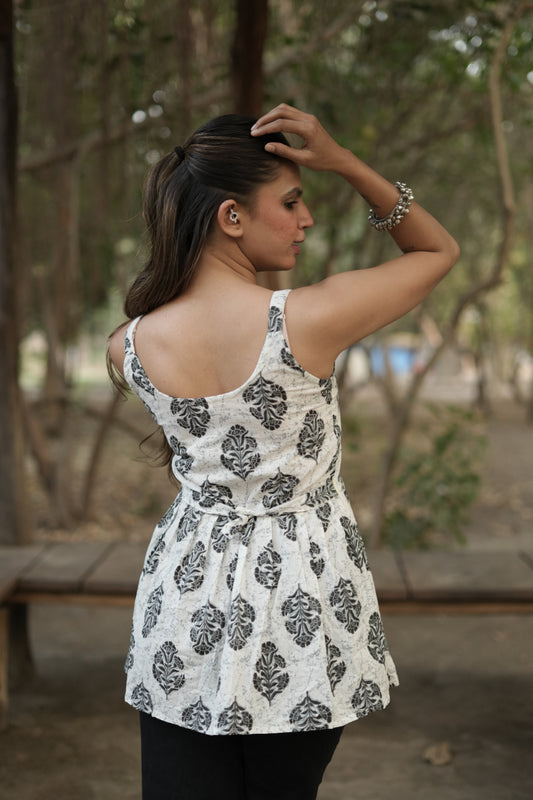 Siyahi - Block Print Cotton Short Kurti