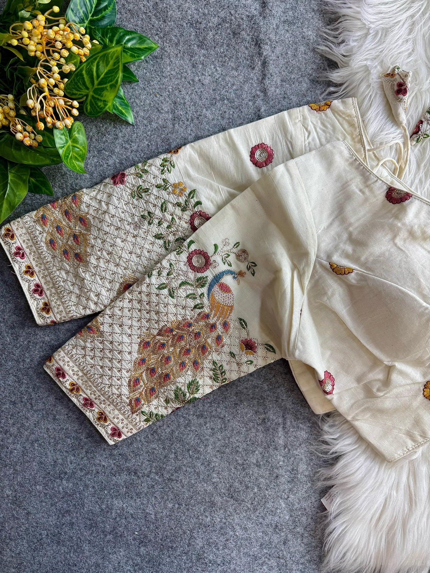 Khadi Cotton Embroidered Blouse