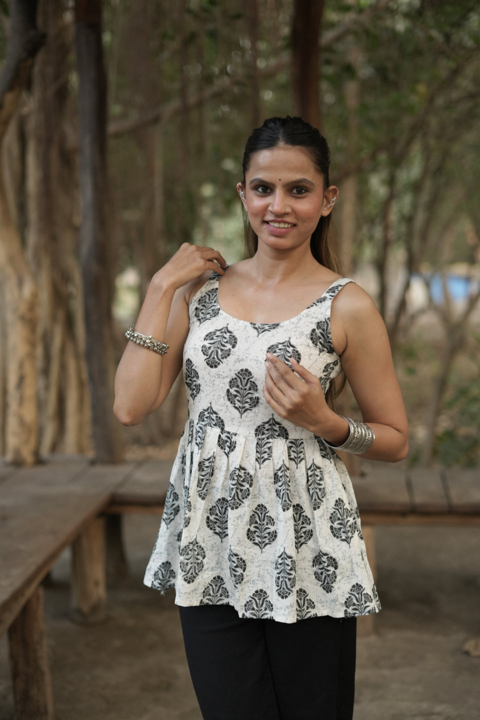 Siyahi - Block Print Cotton Short Kurti