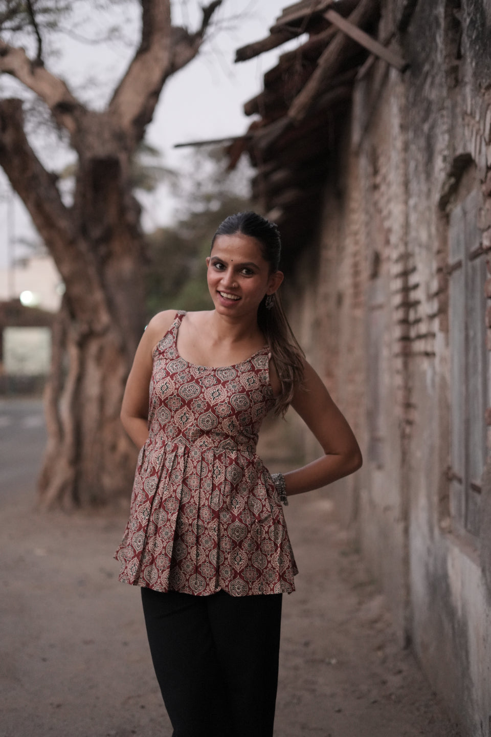 Akira Floral Pakistani Cotton Kurta