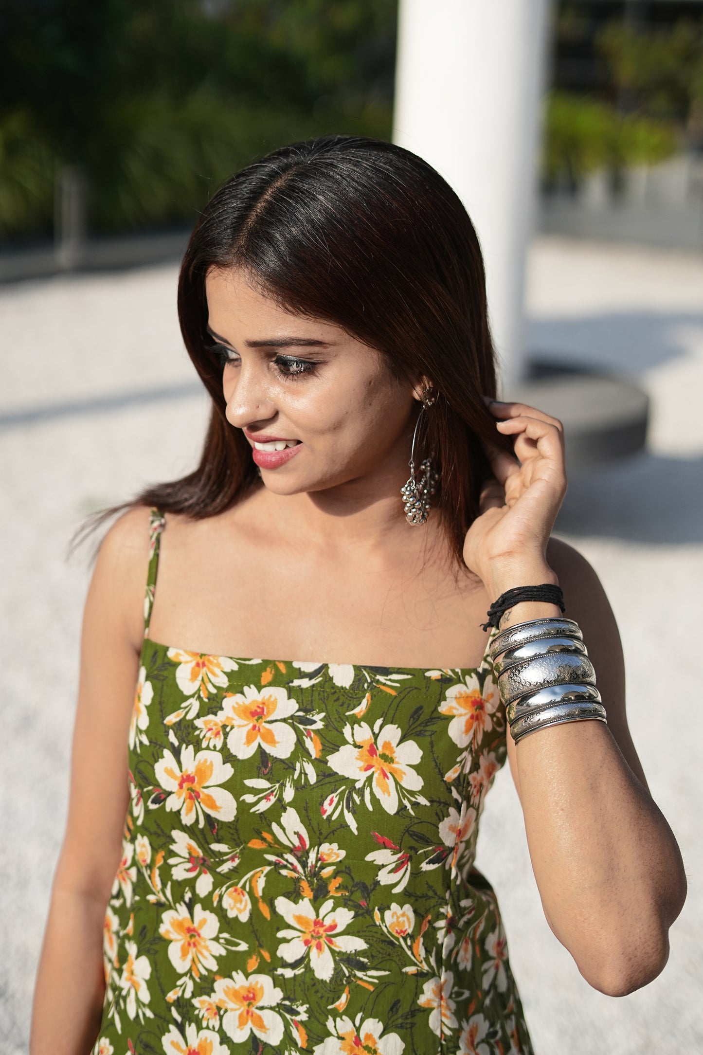 Aarzoo - Green Forest Print Kurti