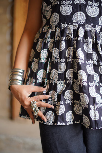 Nimrit Black Short Kurti