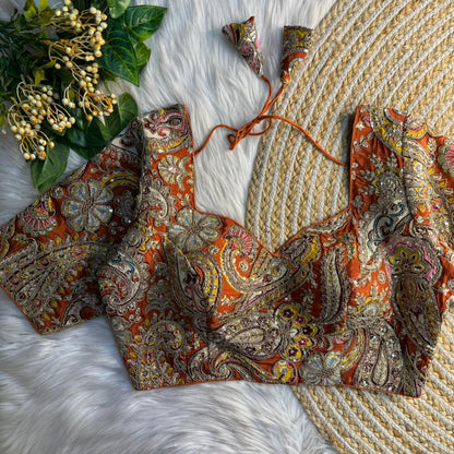 Sweetheart Neck heavy Possition work Blouse