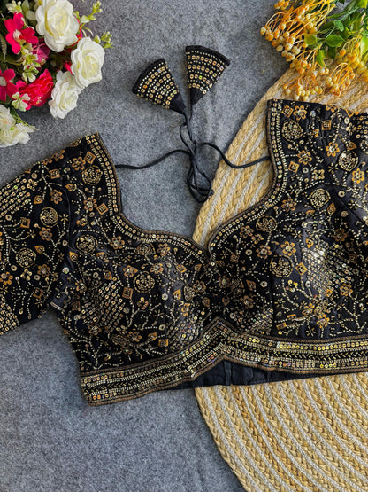 Heavy Stars & Beads Work Bridal Blouse