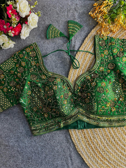 Heavy Stars & Beads Work Bridal Blouse