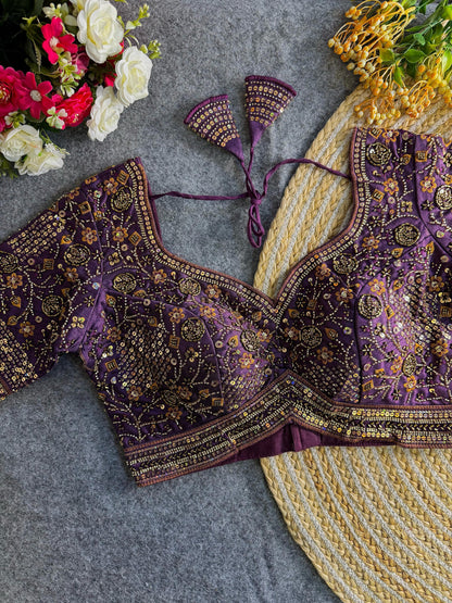 Heavy Stars & Beads Work Bridal Blouse