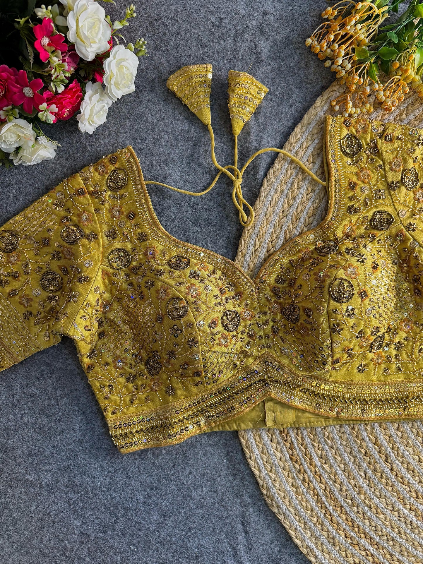 Heavy Stars & Beads Work Bridal Blouse