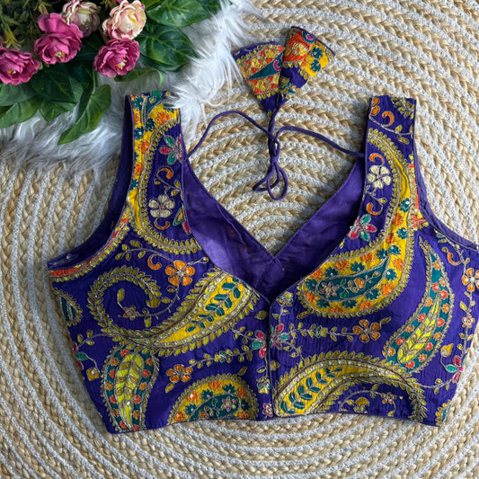 heavy bridal madhubala style blouse, pure italian silk readymade blouse, red designer bridal blouse back open, zari coding sequence blouse India, premium padded bridal blouse, premium readymade blouse online India, heavy bridal blouse designer, Madhubala style blouse, pure silk readymade blouse, zari sequence blouse online, luxury partywear blouse India,