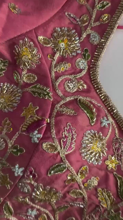 Heavy Stars & Beads Work Bridal Blouse