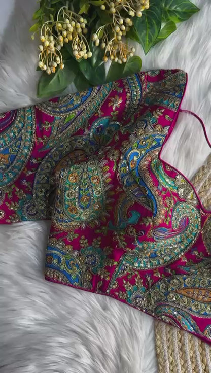 Sweetheart Neck heavy Possition work Blouse