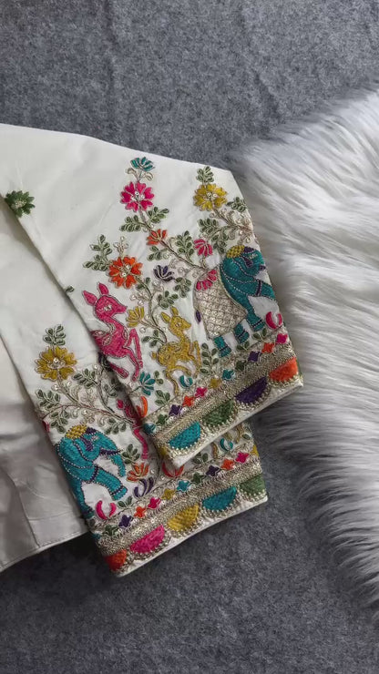 Khadi Cotton Embroidered Blouse