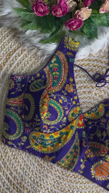 heavy bridal madhubala style blouse, pure italian silk readymade blouse, red designer bridal blouse back open, zari coding sequence blouse India, premium padded bridal blouse, premium readymade blouse online India, heavy bridal blouse designer, Madhubala style blouse, pure silk readymade blouse, zari sequence blouse online, luxury partywear blouse India,